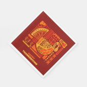 ハッピーサンクスギビング幾何学抽象芸術昼食会 スタンダードランチョンナプキン (角)