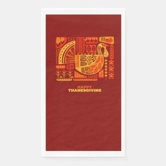 ハッピーサンクスギビング幾何学抽象芸術 (正面)