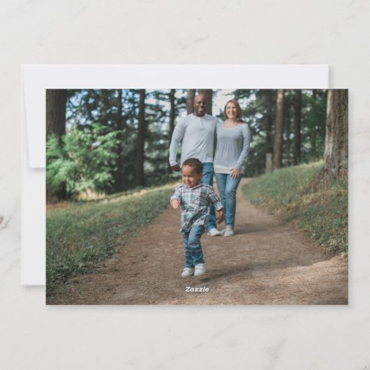 ハッピーサンクスギビング引用文カスタムフォトカード シーズンカード (裏面)