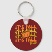 ハッピーサンクスギビング引用文秋Y'all キーホルダー (正面)