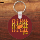 ハッピーサンクスギビング引用文秋Y'all キーホルダー (正面)