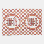 ハッピーサンクスギビング感謝&賛美レトロサイン キッチンタオル (横)