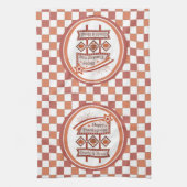 ハッピーサンクスギビング感謝&賛美レトロサイン キッチンタオル (縦)