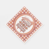 ハッピーサンクスギビング感謝&賛美レトロサイン スタンダードランチョンナプキン (角)