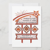 ハッピーサンクスギビング感謝&賛美レトロサイン 招待状 (裏面)