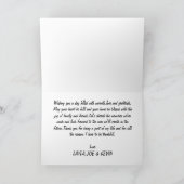 ハッピーサンクスギビング折り畳みホリデーカード、ありがとう サンキューカード (内部)