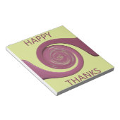 ハッピーサンクスギビング文字アートデザイン。 ノートパッド (アングル)
