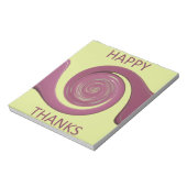 ハッピーサンクスギビング文字アートデザイン。 ノートパッド (回転)