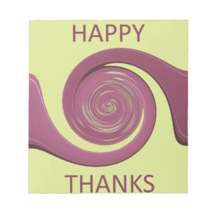 ハッピーサンクスギビング文字アートデザイン。 ノートパッド