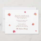 ハッピーサンクスギビング新しいアドレスホームカボチャ移動 案内状 (裏面)