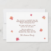 ハッピーサンクスギビング新しいアドレスホームカボチャ移動 案内状 (裏面)