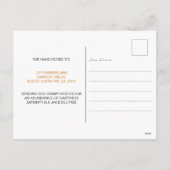 ハッピーサンクスギビング新しいホームカボチャの収穫 シーズンポストカード (裏面)