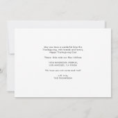 ハッピーサンクスギビング新しいホームカボチャ移動 案内状 (裏面)