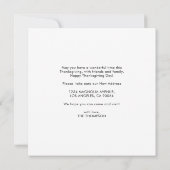 ハッピーサンクスギビング新しいホームカボチャ移動 案内状 (裏面)