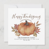 ハッピーサンクスギビング新しいホームカボチャ移動 案内状 (正面)