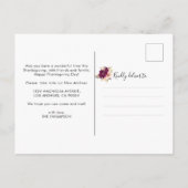 ハッピーサンクスギビング新しいホームフローラパンプキンムービング 案内ポストカード (裏面)