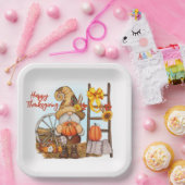 ハッピーサンクスギビング格言紙プレート ペーパープレート (パーティー)