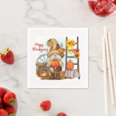 ハッピーサンクスギビング格言 スタンダードカクテルナプキン (インサイチュ)