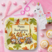 ハッピーサンクスギビング格言 ペーパープレート (パーティー)