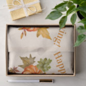 ハッピーサンクスギビング水彩カボチャ葉ンと 薄葉紙 (ギフト)