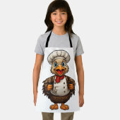 ハッピーサンクスギビング漫画かわいいシェフトルコ エプロン (インサイチュ)