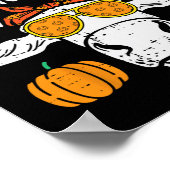 ハッピーサンクスギビング牛秋秋農家メンズウォーム ポスター (角)