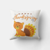 ハッピーサンクスギビング猫ターキー クッション (裏面)