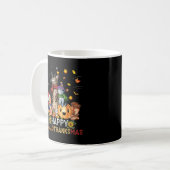 ハッピーサンクスギビング猫ハッピーハロサンクスマ コーヒーマグカップ (正面左)