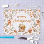 ハッピーサンクスギビング秋のカボチャ&ひまわり 薄葉紙 (クラフト)