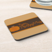 ハッピーサンクスギビング秋のカボチャ コースター (左側)