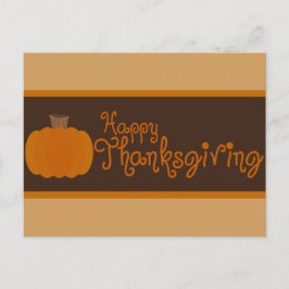 ハッピーサンクスギビング秋のカボチャ シーズンポストカード