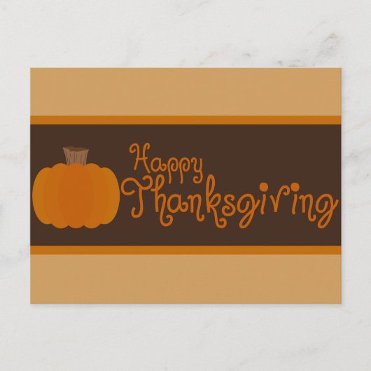 ハッピーサンクスギビング秋のカボチャ シーズンポストカード (正面)