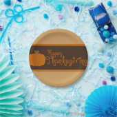 ハッピーサンクスギビング秋のカボチャ ペーパープレート (パーティー)