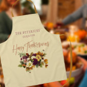 ハッピーサンクスギビング秋のフローラの姓 エプロン