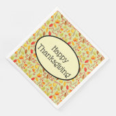 ハッピーサンクスギビング秋の模様の紙ナプキン (コーナー)