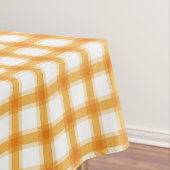 ハッピーサンクスギビング秋オレンジプレイドファミリー名 テーブルクロス (インサイチュ)