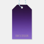 ハッピーサンクスギビング秋グレープつる植物オレンジ葉色の ギフトタグ (裏面)