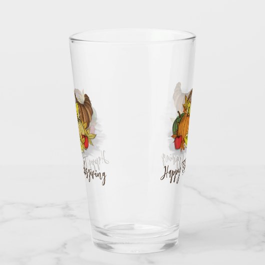 ハッピーサンクスギビング秋コルヌコピア タンブラーグラス (左)