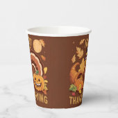 ハッピーサンクスギビング秋ハーベスト紙カップ 紙コップ (左)