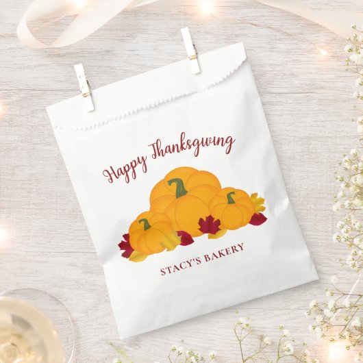 ハッピーサンクスギビング秋パンプキンス&葉ズ フェイバーバッグ (クリップ留めされた状態)