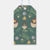 ハッピーサンクスギビング秋フォークグリーンリー ギフトタグ (裏面)