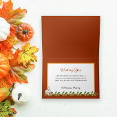 ハッピーサンクスギビング秋フローラパンプキンイエロー カード