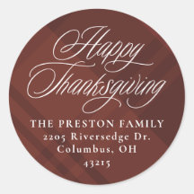 ハッピーサンクスギビング秋プレイド差出人住所