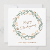 ハッピーサンクスギビング秋リース シーズンカード (正面)