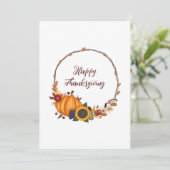 ハッピーサンクスギビング秋リース 招待状 (スタンド正面)
