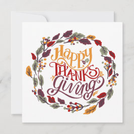 ハッピーサンクスギビング秋秋の折り畳みホリデーカード シーズンカード