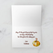 ハッピーサンクスギビング秋秋カボチャ カード (内部)