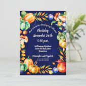 ハッピーサンクスギビング秋秋ハーベストお祝い 招待状 (スタンド正面)