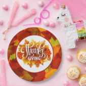 ハッピーサンクスギビング秋紙プレート ペーパープレート (パーティー)