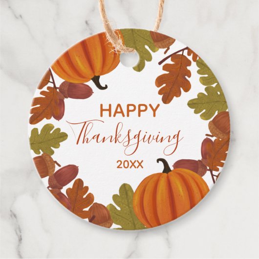 ハッピーサンクスギビング秋 フェイバータグ (正面)